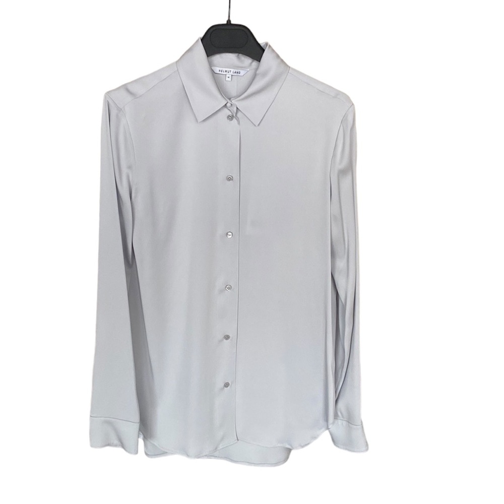 Helmut Lang NWT Silk Crepe Button Front Blouse - Picture 3 of 12